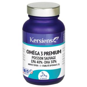 Kersiens Oméga 3 Premium 60 Capsules - Pharmacie Agnès Praden à Alès