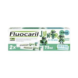 Fluocaril Dentifrice Junior Bi-Fluoré Menthe Douce 6 - 13 ans 2x75ml - Pharmacie Agnès Praden à Alès