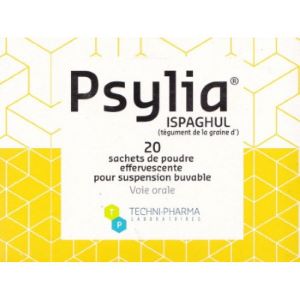 Techni-Pharma Psylia Poudre Orale Effervescente 20 Sachets - Pharmacie Agnès Praden à Alès