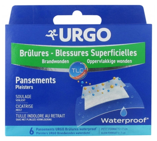 Urgo Brûlures et Blessures Superficielles 6 Pansements Waterproof - Pharmacie Agnès Praden à Alès