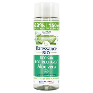 Natessance Déo 24H Aloe Vera Bio Recharge 150 ml - Pharmacie Agnès Praden à Alès