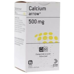 Arrow Calcium 500 mg 60 Comprimés à Sucer - Pharmacie Agnès Praden à Alès