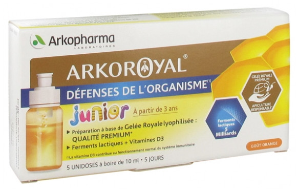 Arko Royal Junior Défenses de l'Organisme 5 Unidoses - Pharmacie Agnès Praden à Alès