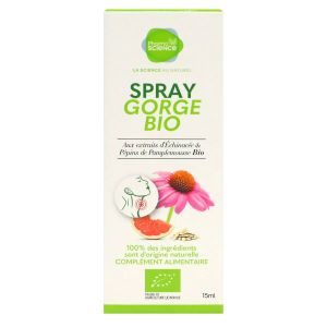 Pharmascience Spray Gorge Bio 15 ml - Pharmacie Agnès Praden à Alès