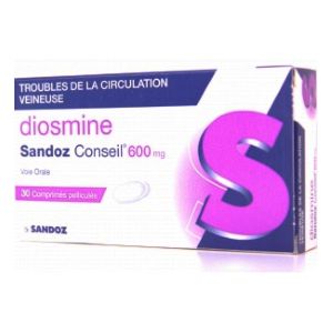 Sandoz Diosmine 600mg 30 Comprimés - Pharmacie Agnès Praden à Alès