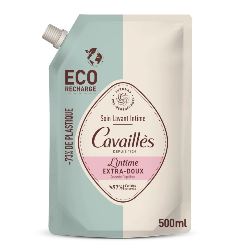Cavailles Soin Lavant Intime Extra-Doux Eco-Recharge 500ml - Pharmacie Agnès Praden à Alès