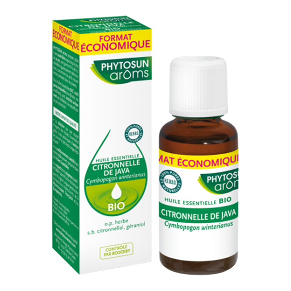 Phytosun arôms huile essentielle citronnelle de java bio 10ml - Pharmacie Agnès Praden à Alès