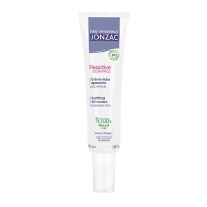 Jonzac Reactive Control Crème Riche Apaisante Bio 40 ml - Pharmacie Agnès Praden à Alès