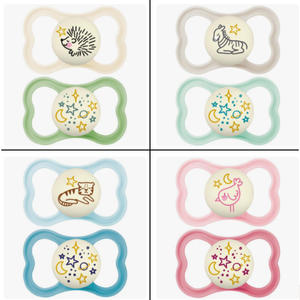 Mam Sucette Suprême Nuit Silicone 6+Mois x 2 - 4 Coloris - Pharmacie Agnès Praden à Alès