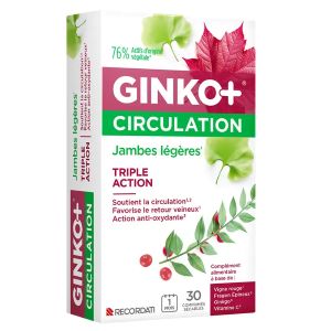 Bouchara Ginko+ Circulation Jambes Légères 30 Comprimés - Pharmacie Agnès Praden à Alès