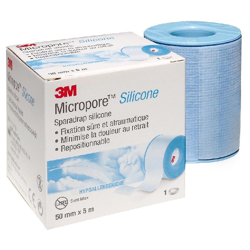 MICROPORE SILI 3M SPARAD MICROPOR 2,5CMX5 - Pharmacie Agnès Praden à Alès