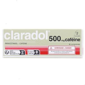 Teofarma Claradol Caféine 500mg x16cpr - Pharmacie Agnès Praden à Alès