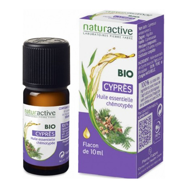 Naturactive cyprès huile essentielle bio 10ml - Pharmacie Agnès Praden à Alès