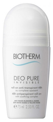 Biotherm Déo Pure Invisible Roll-On Anti-Transpirant 48h 75 ml - Pharmacie Agnès Praden à Alès