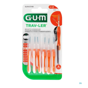 Gum Brossette Inter Travler 0,9mm n° 1412 X6 - Pharmacie Agnès Praden à Alès