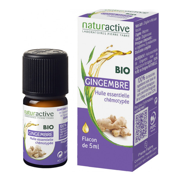 Naturactive gingembre huile essentielle bio 5ml - Pharmacie Agnès Praden à Alès