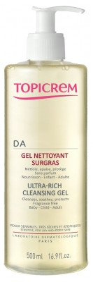 Topicrem DA Gel Nettoyant Surgras 500 ml - Pharmacie Agnès Praden à Alès