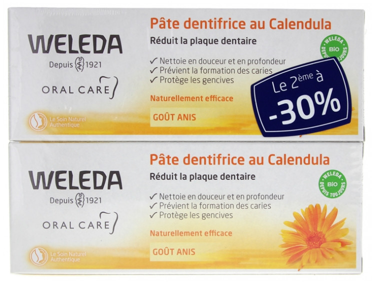 Weleda Dentifrice Pate  au calendula duo 75ml - Pharmacie Agnès Praden à Alès