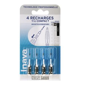 Inava Recharges Brossettes Interdentaires 0.6mm Noir x4 - Pharmacie Agnès Praden à Alès