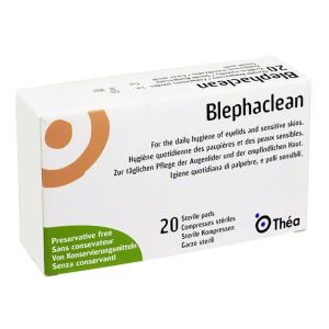 Blephaclean Compresses Préimprégnés Stériles Pour Paupières X20 - Pharmacie Agnès Praden à Alès