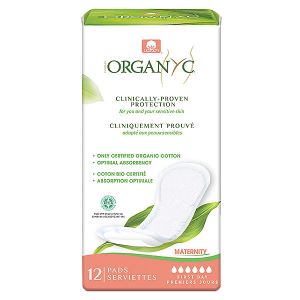 Organyc Serviette Maternité Premiers Jours x 12 - Pharmacie Agnès Praden à Alès