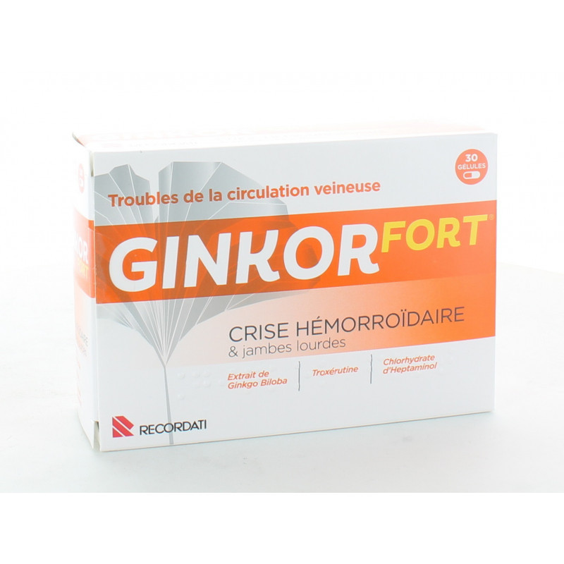 Ginkor Fort Crise Hémorroïdaire 30 Gélules - Pharmacie Agnès Praden à Alès
