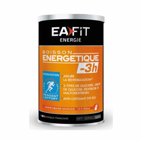 Eafit Énergie Boisson Énergétique -3h 500 g - Saveur : Orange Sanguine - Pharmacie Agnès Praden à Alès