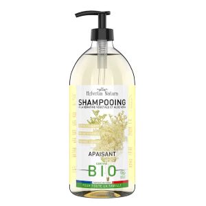Helvetia Natura Shampooing Apaisant Bio à la Kératine Végétale et Aloe Véra 1L - Pharmacie Agnès Praden à Alès
