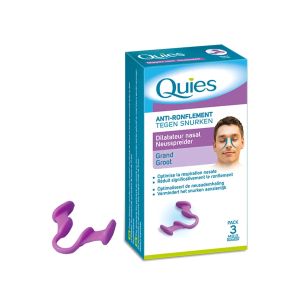 Quies Anti Ronflement Dilatateur Nasal Grand Pack 3 Mois - Pharmacie Agnès Praden à Alès