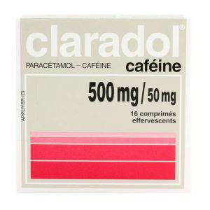 Teofarma Claradol 500 mg Caféiné, 16 Comprimés Effervescents - Pharmacie Agnès Praden à Alès