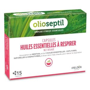 Ineldea Olioseptil Huiles Essentielles à Respirer -15 Capsules - Pharmacie Agnès Praden à Alès