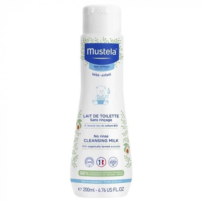 Mustela lait de toilette sans rinçage à l'avocat bio 200ml - Pharmacie Agnès Praden à Alès