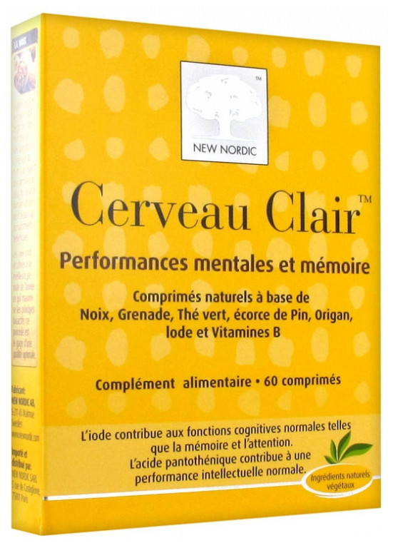 Cerveau Clair 60 Comprimés - Pharmacie Agnès Praden à Alès