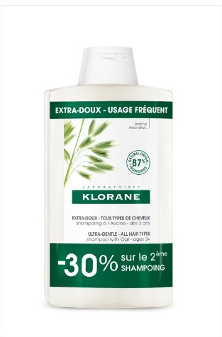 Klorane Avoine Shampoing  2x400ml - Pharmacie Agnès Praden à Alès