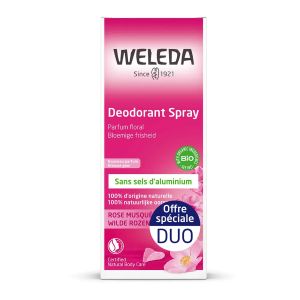 Weleda Déodorant  Rose Musquée 2*100ml - Pharmacie Agnès Praden à Alès