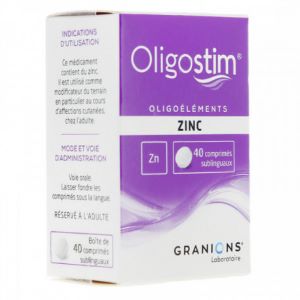 Laboratoire des Granions Oligostim Zinc 40 Comprimés - Pharmacie Agnès Praden à Alès