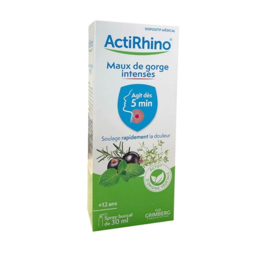 ActiRhino Spray Maux De Gorge Intenses Spray 30ml - Pharmacie Agnès Praden à Alès