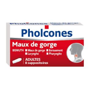 Cooper Pholcones Bismuth Adultes 8 Suppositoires - Pharmacie Agnès Praden à Alès