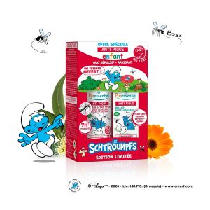 Puressentiel Coffret Duo Répulsif & Apaisant Anti-Pique Schtroumpfs - Pharmacie Agnès Praden à Alès