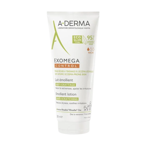 A-derma Exomega Control Lait Emollient 200ml - Pharmacie Agnès Praden à Alès