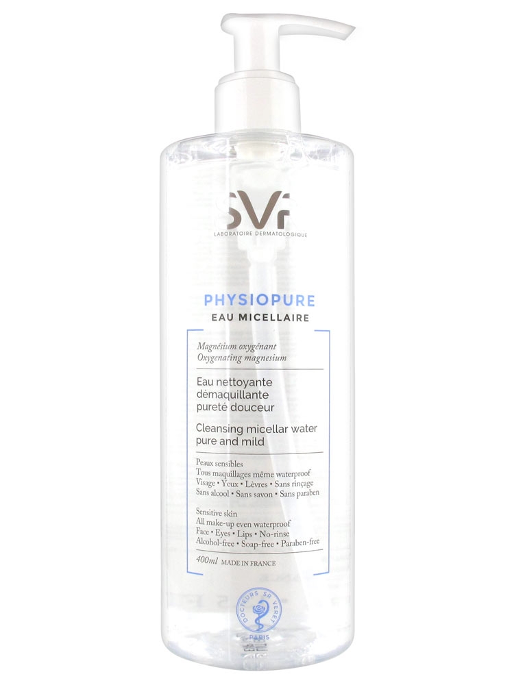 SVR Physiopure Eau Micellaire  Démaquillante Pureté Douceur 400ml - Pharmacie Agnès Praden à Alès