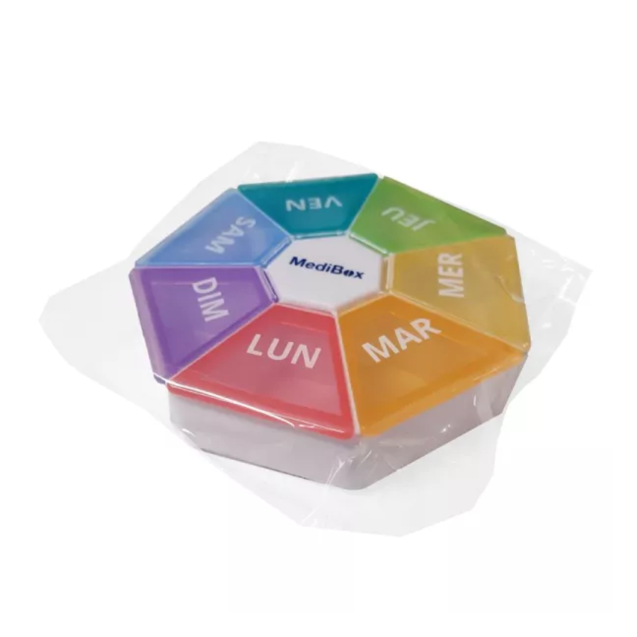 Medibox Pilules Semainier 7 Jours 1 Case Arc en ciel - Pharmacie Agnès Praden à Alès
