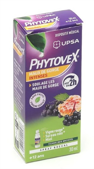 UPSA Phytovex Maux de gorge intense spray 30 ml - Pharmacie Agnès Praden à Alès