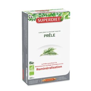 Superdiet Prêle Reminéralisation Bio 20 Ampoules - Pharmacie Agnès Praden à Alès