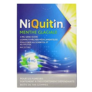 Oméga Pharma Niquitin 4mg Menthe Glaciale x100 Gommes - Pharmacie Agnès Praden à Alès