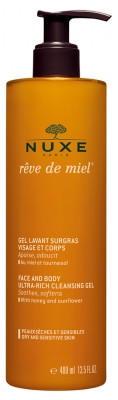 Nuxe Rêve de Miel Gel lavant Surgras Visage et Corps 400ml - Pharmacie Agnès Praden à Alès