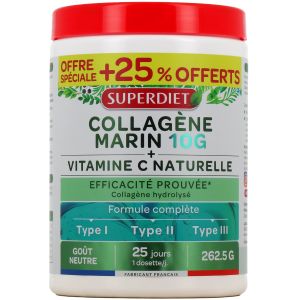 Super Diet Collagène Marin + Vitamine C Naturelle 210g - Pharmacie Agnès Praden à Alès