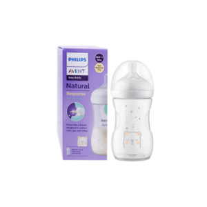 Avent Natural Response Biberon avec Valve AirFree 260 ml 1 Mois et + Motif Nounours - Pharmacie Agnès Praden à Alès
