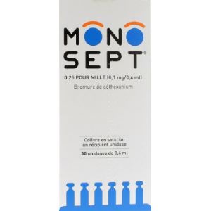 Horus Pharma Monosept Collyre x30 Unidoses  - Pharmacie Agnès Praden à Alès
