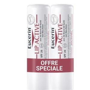 Eucerin Soin Actif Lèvres Spf 20 2 x 4,8 g  - Pharmacie Agnès Praden à Alès